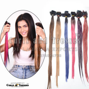 coloured hair extensions in india, colored hair extensions in india, colored hair extensions in kolkata, funky colored hair extensions, part wear hair extensions, clip streaks, colored clip streaks