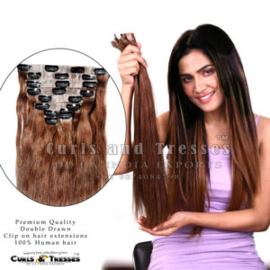 Seamless clip on hair extensions, clip on hair extensions, hair extensions, human hair extensions, indian hair extensions