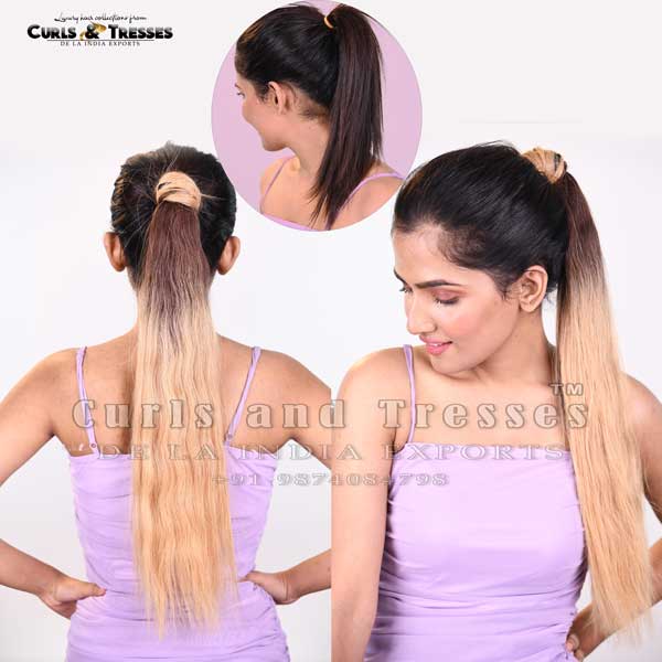 Ponytail hair extensions, Clip on hair extensions in india, seamless clip on hair extensions, hair extensions in india, virgin hair extensions in india, virgin hair extensions, virgin hair extensions in kolkata, human hair extensions in india, human hair extensions in kolkata, human hair extensions, hair extensions manufacturer in india, hair extension brands in india