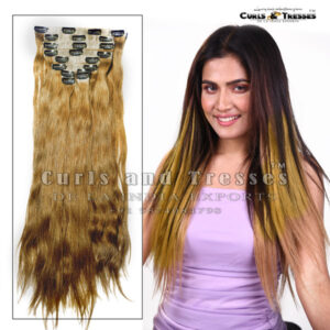 blonde clip on hair extensions, clip on hair extensions, seamless clip on hair extensions, hair extensions in india, virgin hair extensions in india