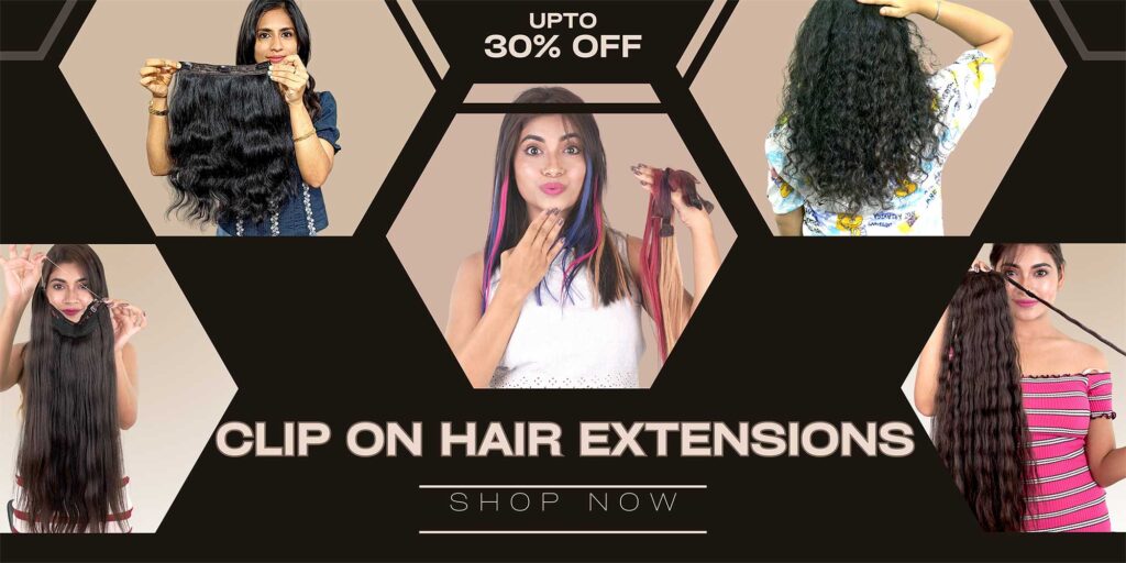 Clip on hair extensions in India
