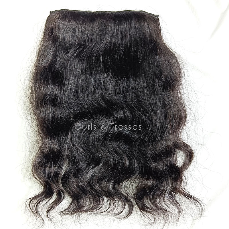 Clip On Hair Extensions (Ear to Ear / 1 pc), Double drawn, Wavy/Straight- all colors - Image 2