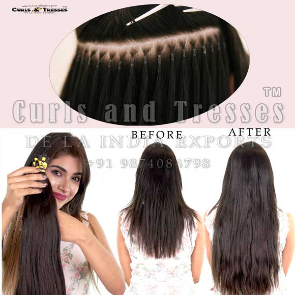 Micro Ring Hair extensions ( I tip ), Permanent, Natural hair , Natural color - Image 2